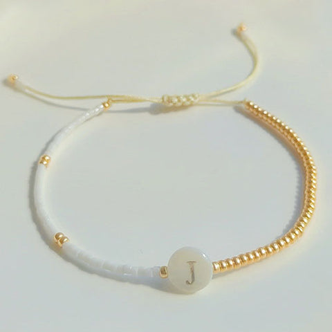 Fashion C Rice Beads Bead Shell Letter Geometric Bracelet